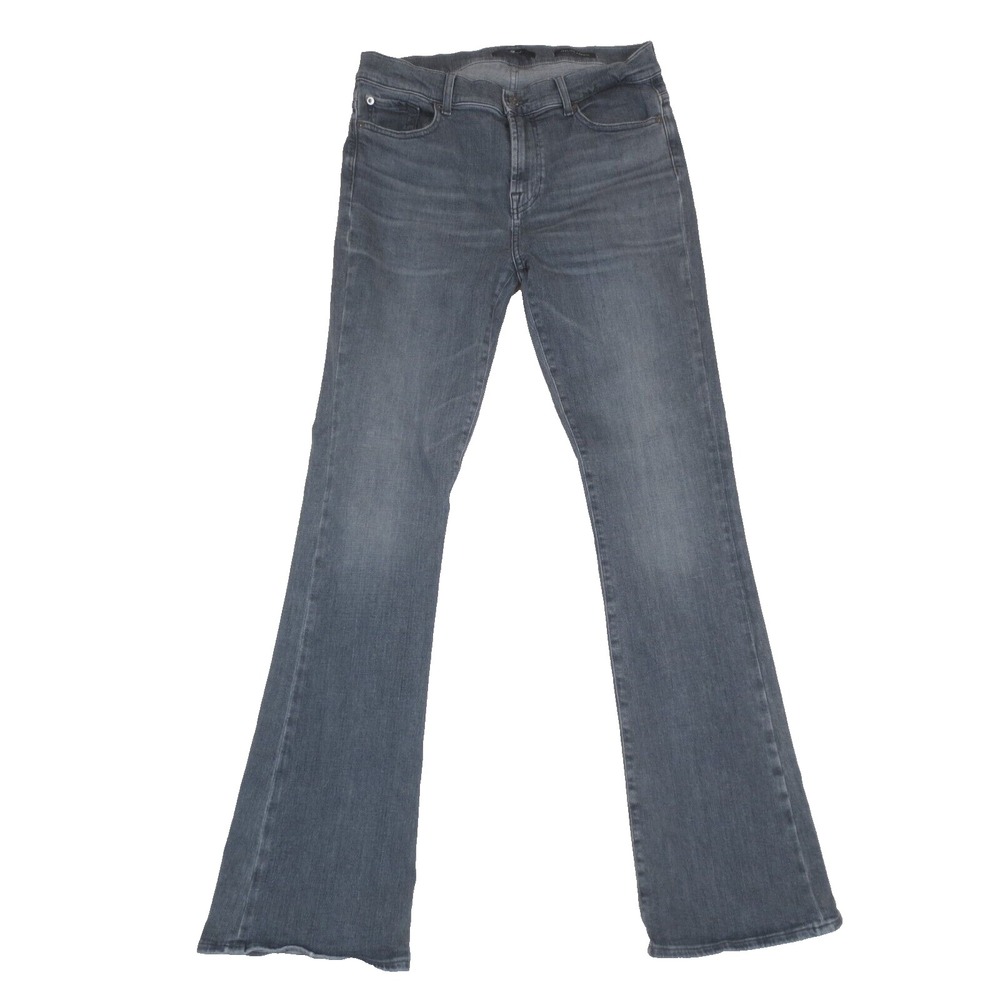7 For All‎ Mankind Jeans Womens 33 Gray Italian Fabric Bootcut Faded Denim